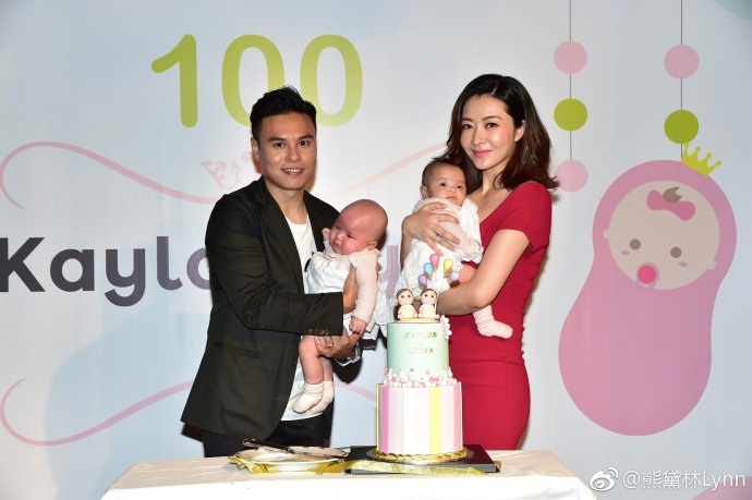 熊黛林双胞胎正面照首曝光一对女儿英文名藏玄机